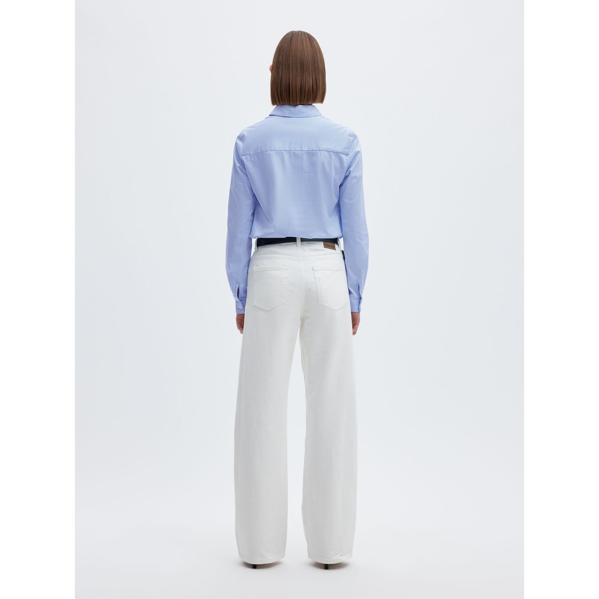 T-Shirt À Rayures bright white, SELECTED