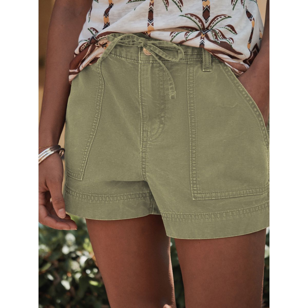 Shorts style militaire en denim, lot de 2 rose/kaki, NEXT