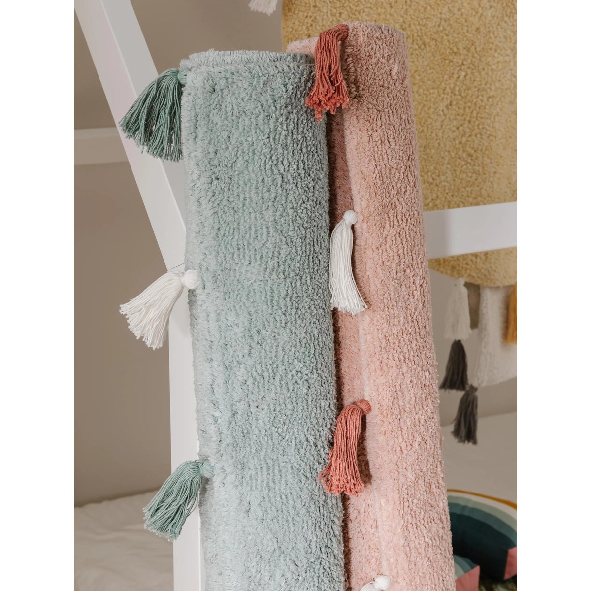 Tapis lavables pour enfants tufté main MALU menthe, BENUTA