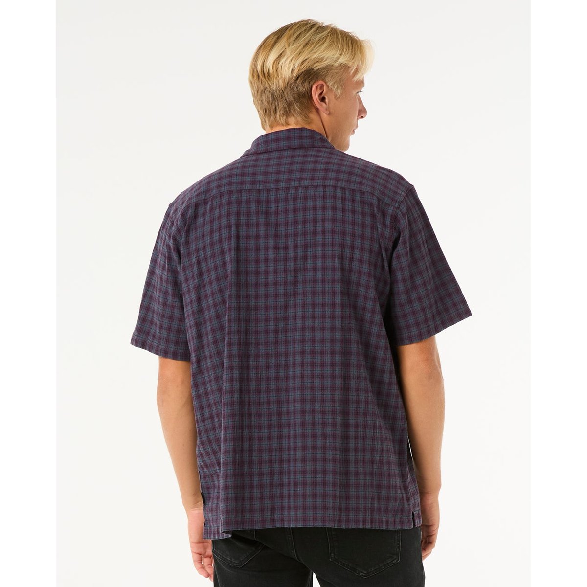 Chemise CLASSIC SURF CHECK S/S SHIRT pine night, RIP CURL
