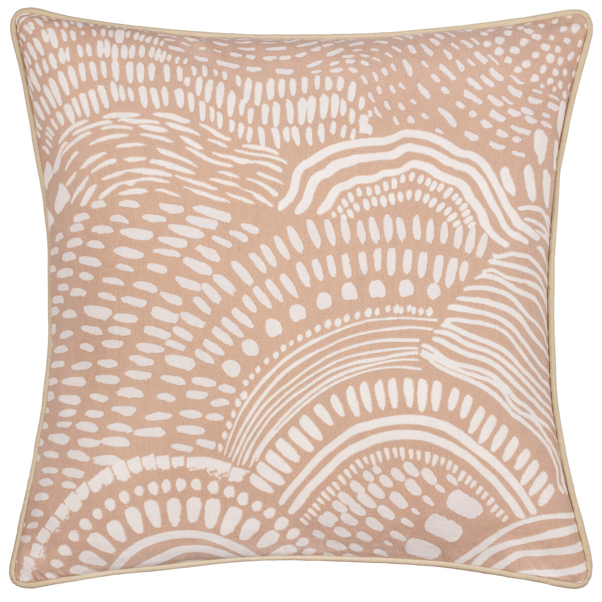 Nola Abstract Eyelet Cushion oatmeal beige, HÖEM