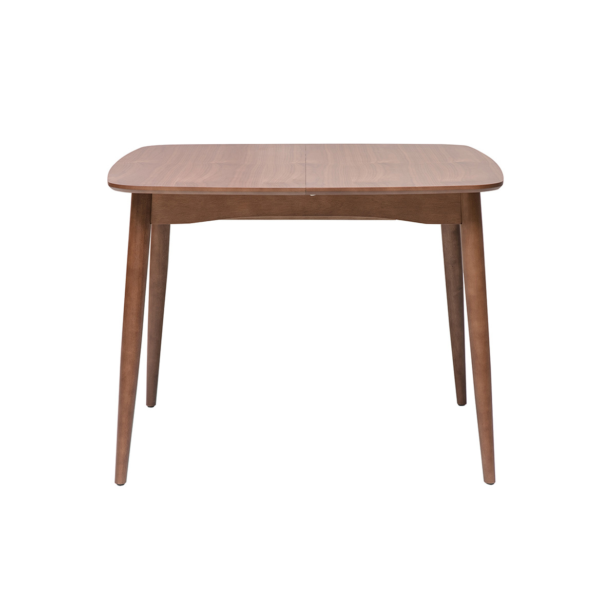 Table extensible rallonges intégrées carrée en bois foncé noyer L100-140 cm HELMA couleur unique, MILIBOO