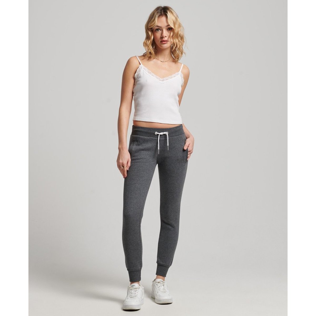 Pantalon De Jogging gris anthracite chiné, SUPERDRY