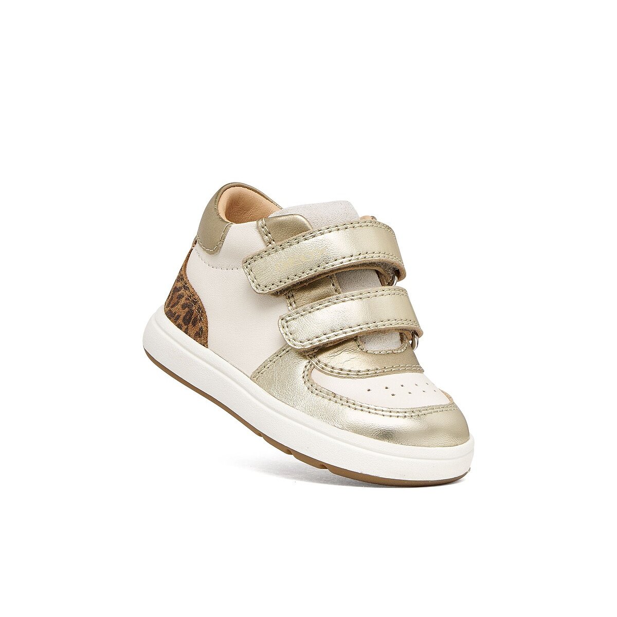 Zapatillas con velcro, BIGLIA blanco/dorado, GEOX