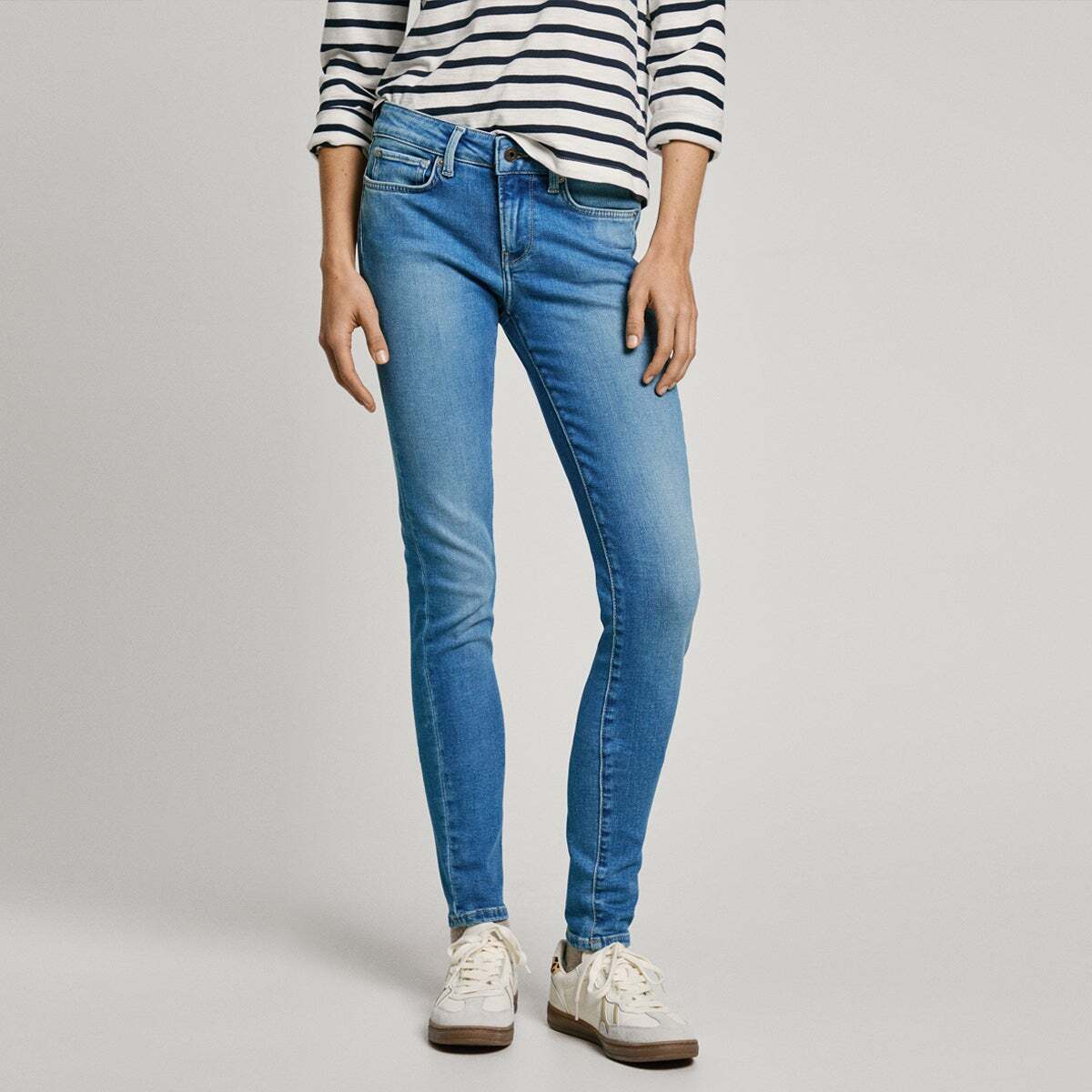 Jean Coupe Skinny, Taille Basse - Soho medium used, PEPE JEANS