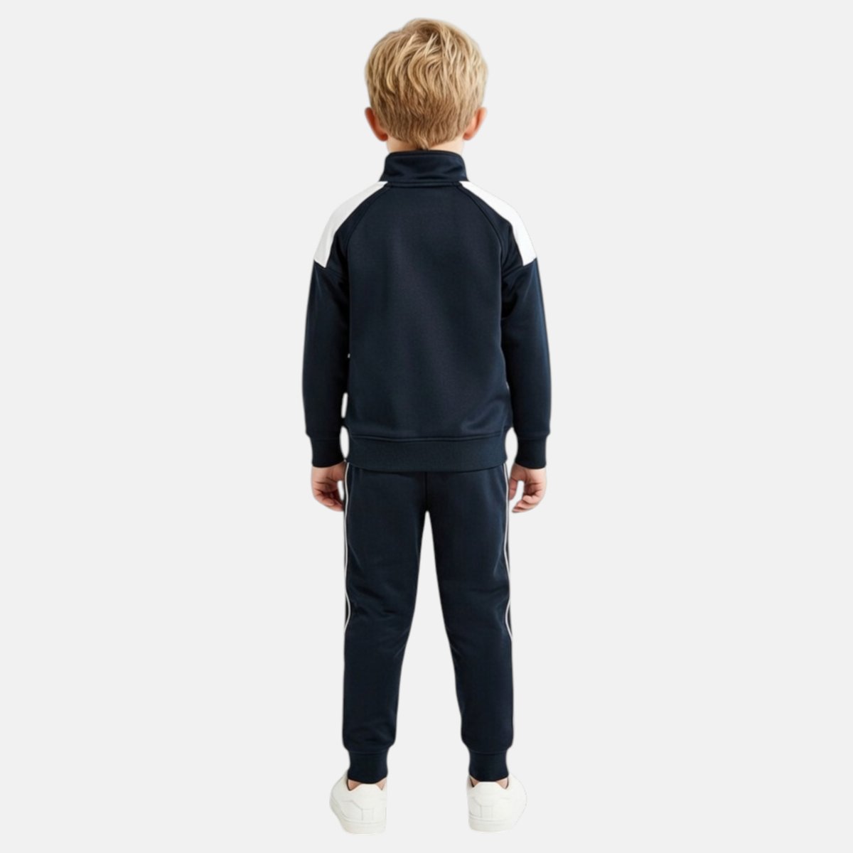 Ensemble veste zippée col montant et pantalon de jogging TRACK bleu marine, ELLESSE