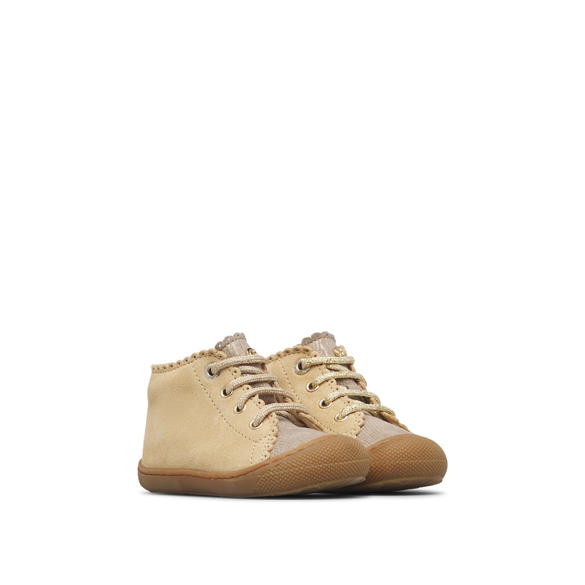 Chaussures premiers pas en suède COTTINS beige-platine, NATURINO