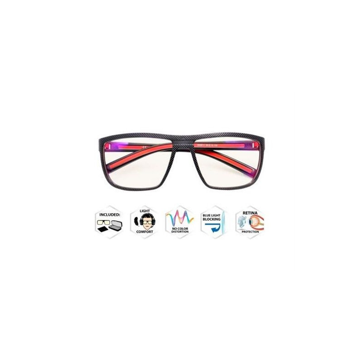 Lunettes gaming anti rayons bleus raiden noir et couleur unique, SUBSONIC