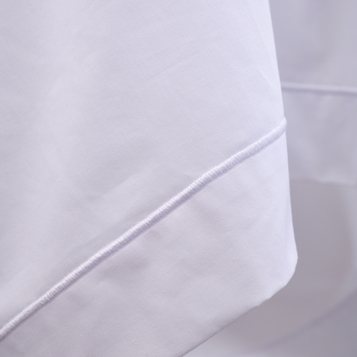 Taie de traversin unie PERCALE DE COTON blanc, BLEU CALIN