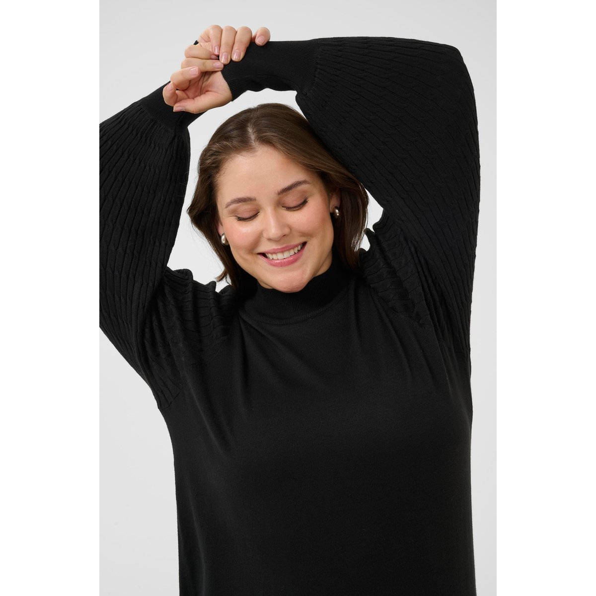 Robe noir black deep, KAFFE CURVE