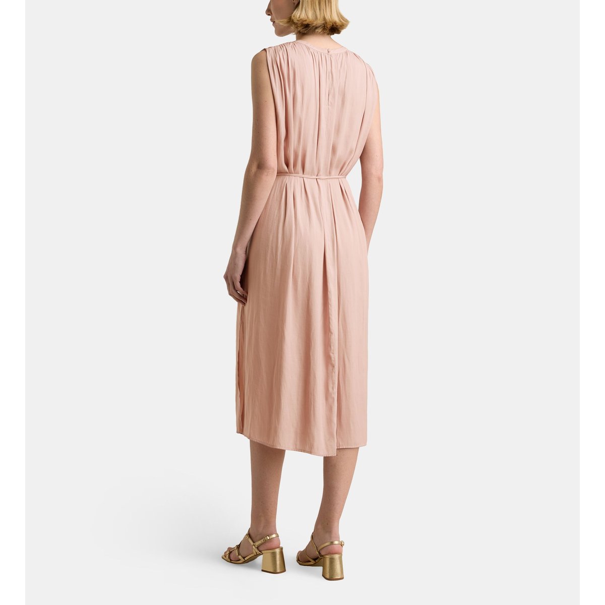 Robe midi fluide enigme satl rose terracotta, GALERIES LAFAYETTE
