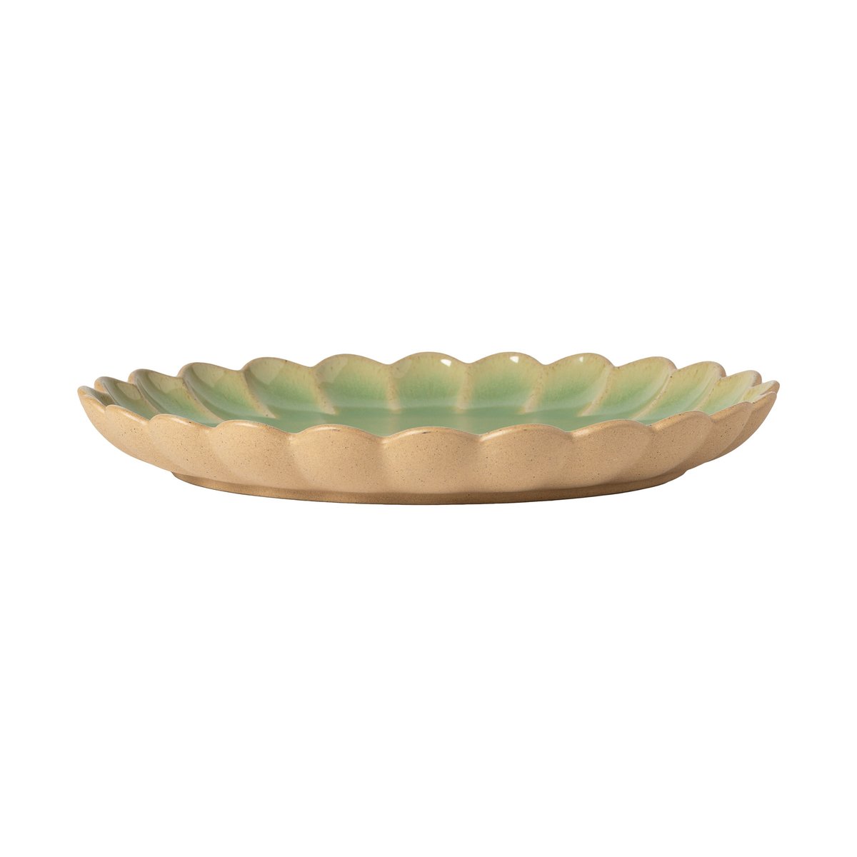 Assiette ronde coupe 28, MARRAKESH eucalyptus, COSTA NOVA