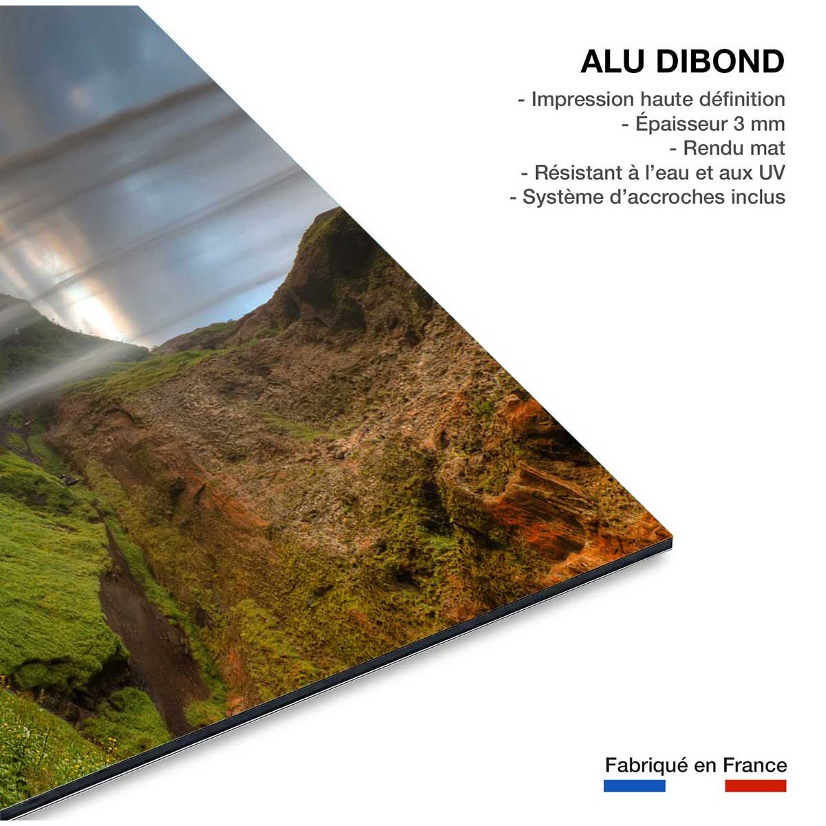Tableau de Seljlandsfoss tableau alu dibond, HEXOA