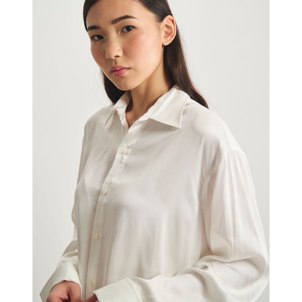 Chemise Nova en viscose recyclée blanc, INES DE LA FRESSANGE PARIS