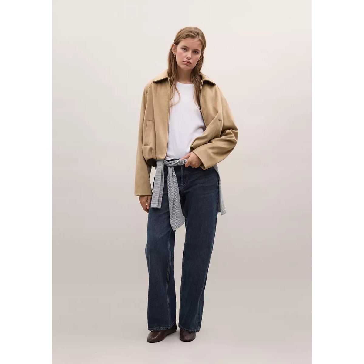 Veste ballon effet daim tabac, MANGO TEEN