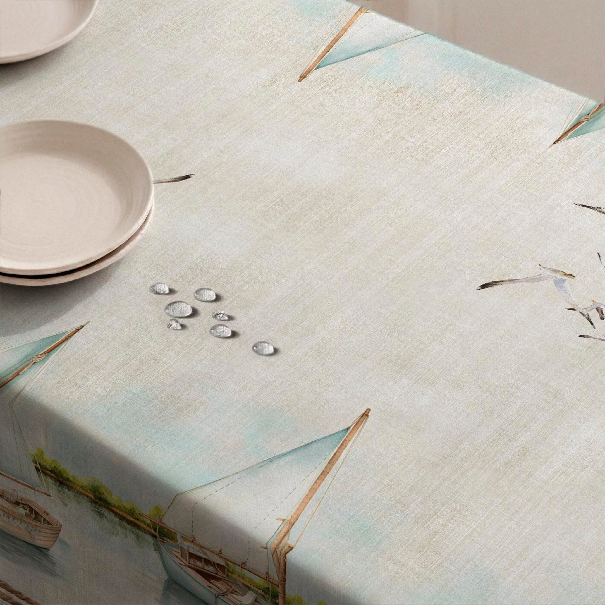 Nappe anti-taches Maboti - 100% coton - bleu, NAF NAF HOME