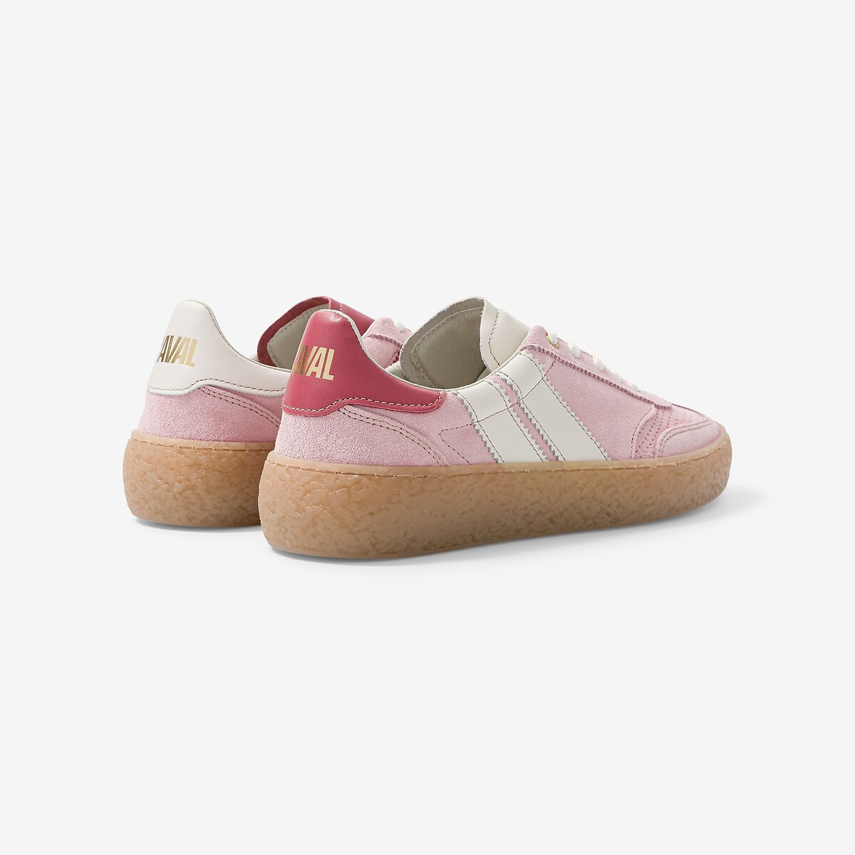 Baskets en cuir rose, CAVAL