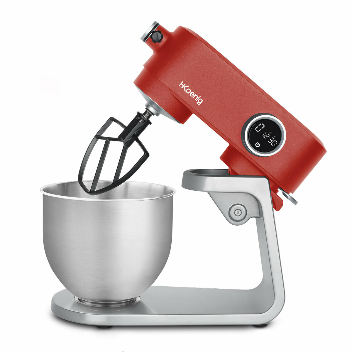 Robot pâtissier métal rouge, H.KOENIG