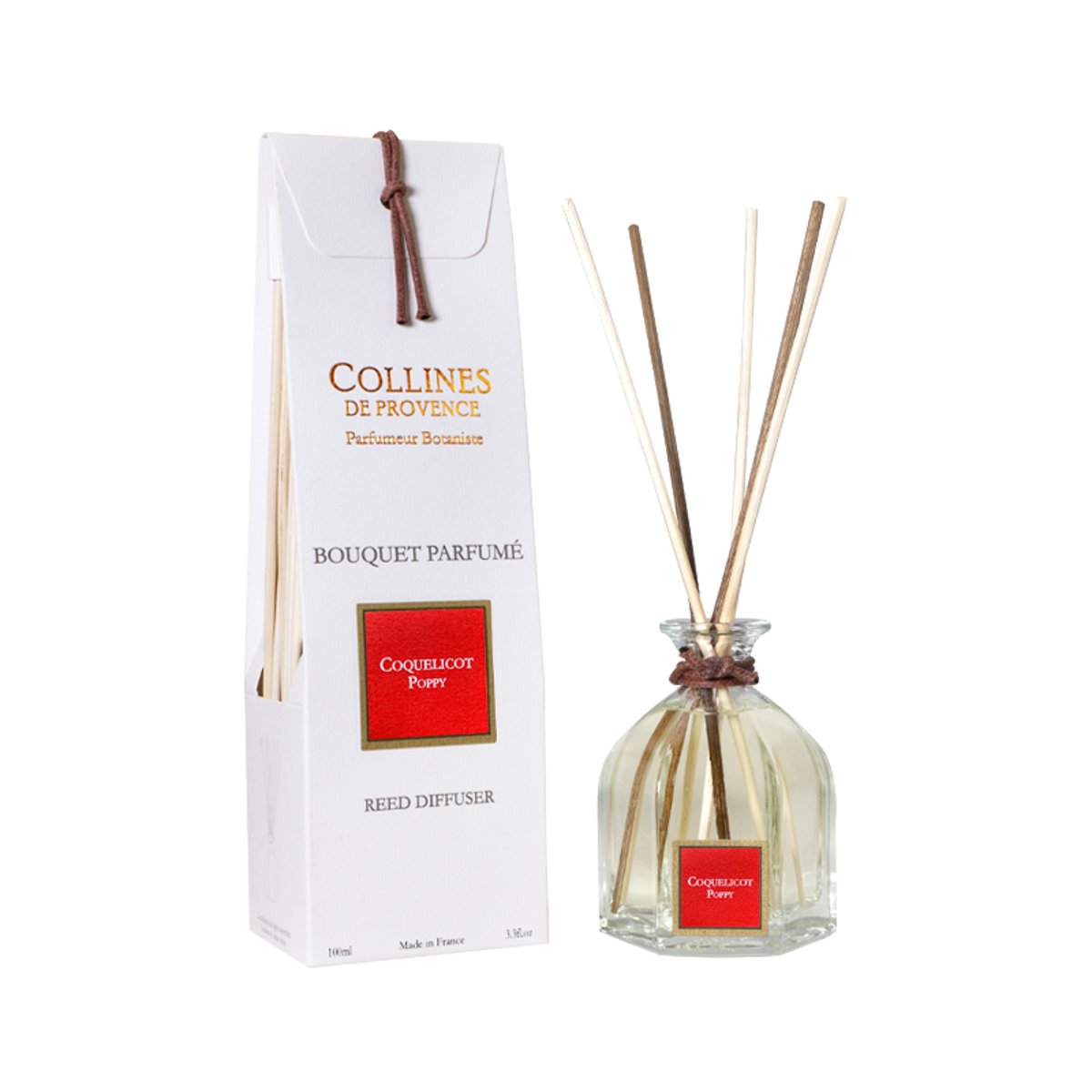 Diffuseur de parfum COQUELICOT blanc, COLLINES DE PROVENCE