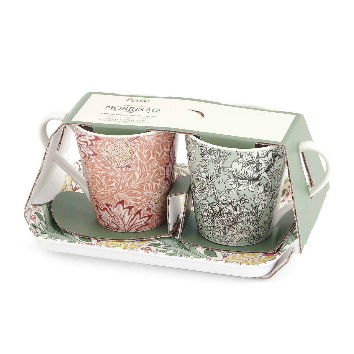 Morris & Co. Mug & Tray Set multi-coloured, MORRIS & CO.
