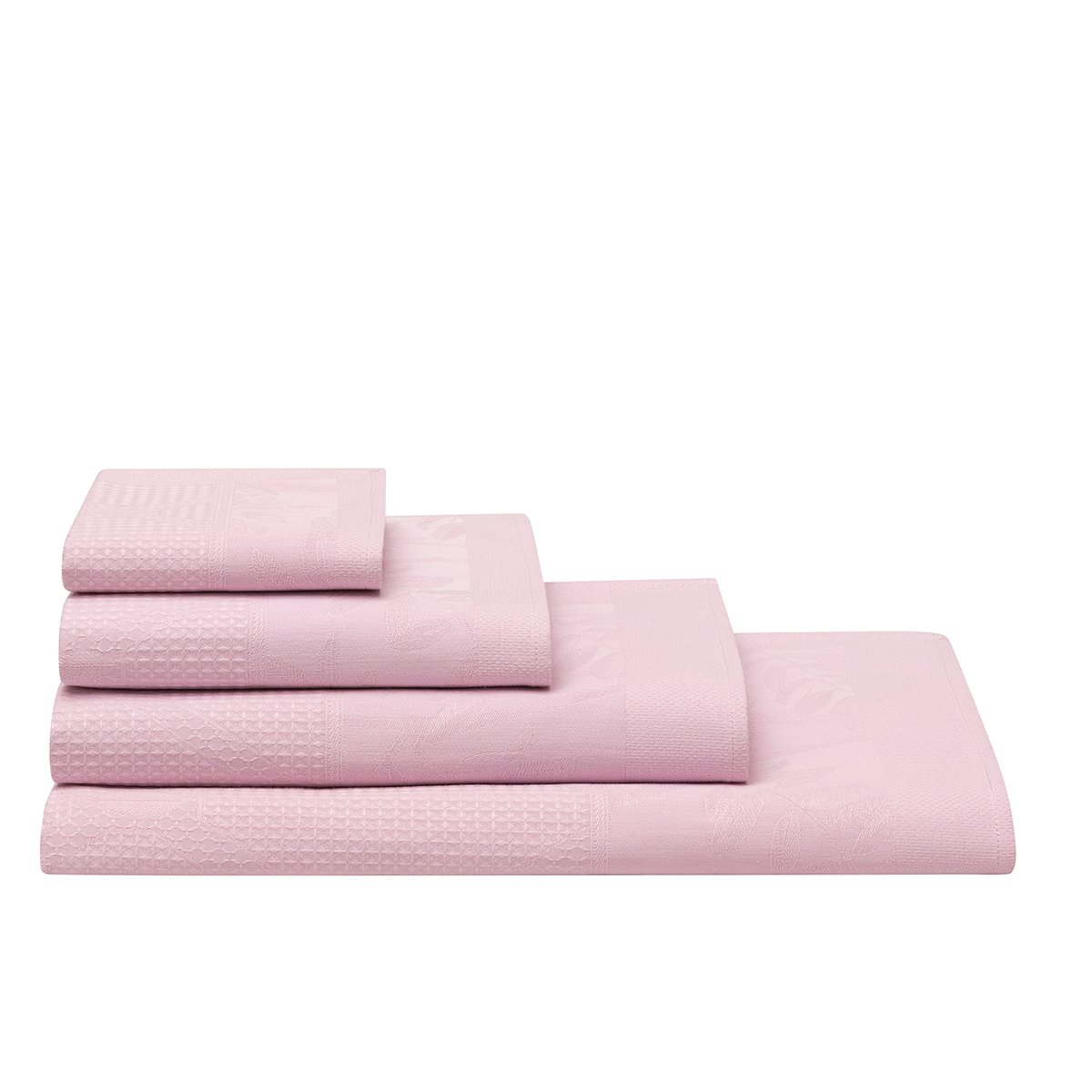Serviette de bain 205 g/m², POIS DE SENTEUR rose, LE JACQUARD FRANCAIS