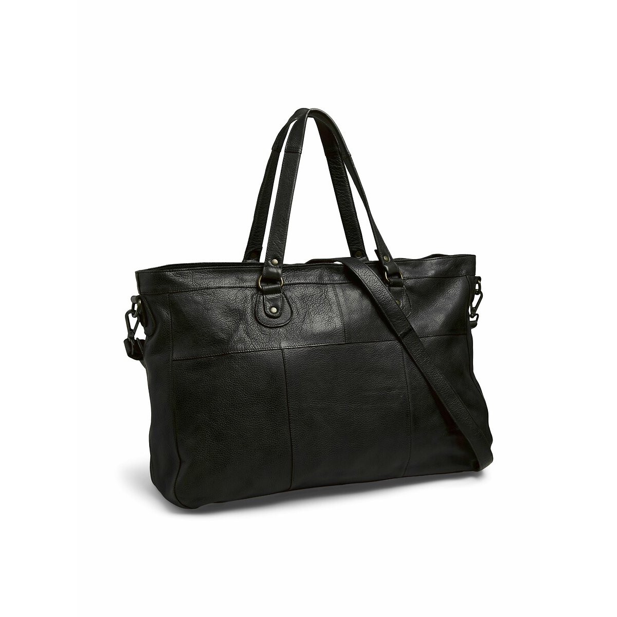 Sac à main cuir Totally Royal noir, PIECES