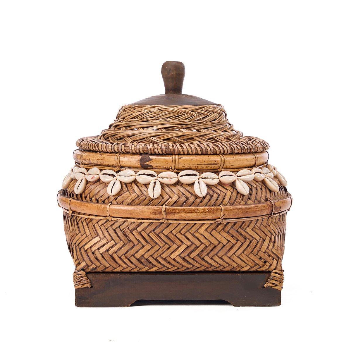 Panier de rangement en bambou TREASURE brun naturel, BAZAR BIZAR