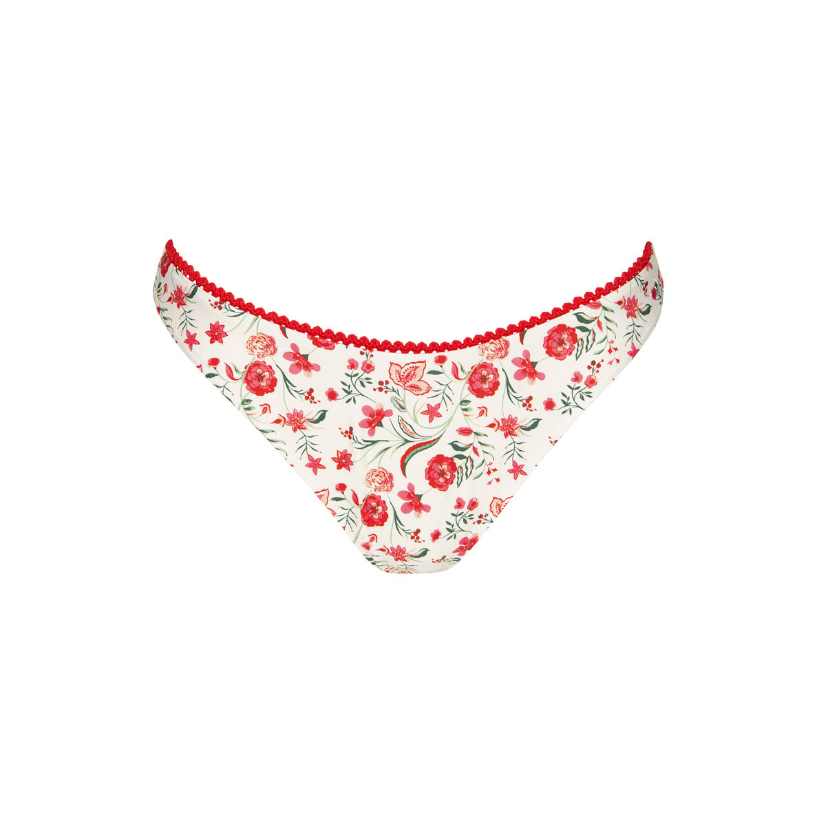 Bas maillot slip de bain taille basse échancré Java ivoire, LISCA
