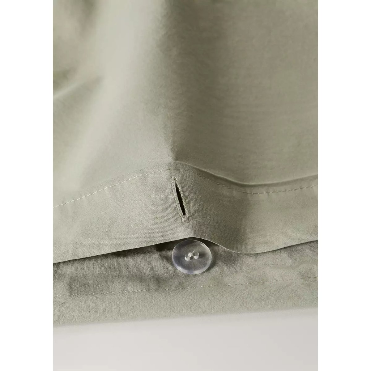 Housse de couette percale de coton gaufré lit 90 cm vert forêt, MANGO HOME