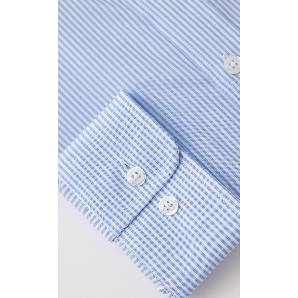 Chemise Confort fit easy care à rayures bleu ciel, ACROSS