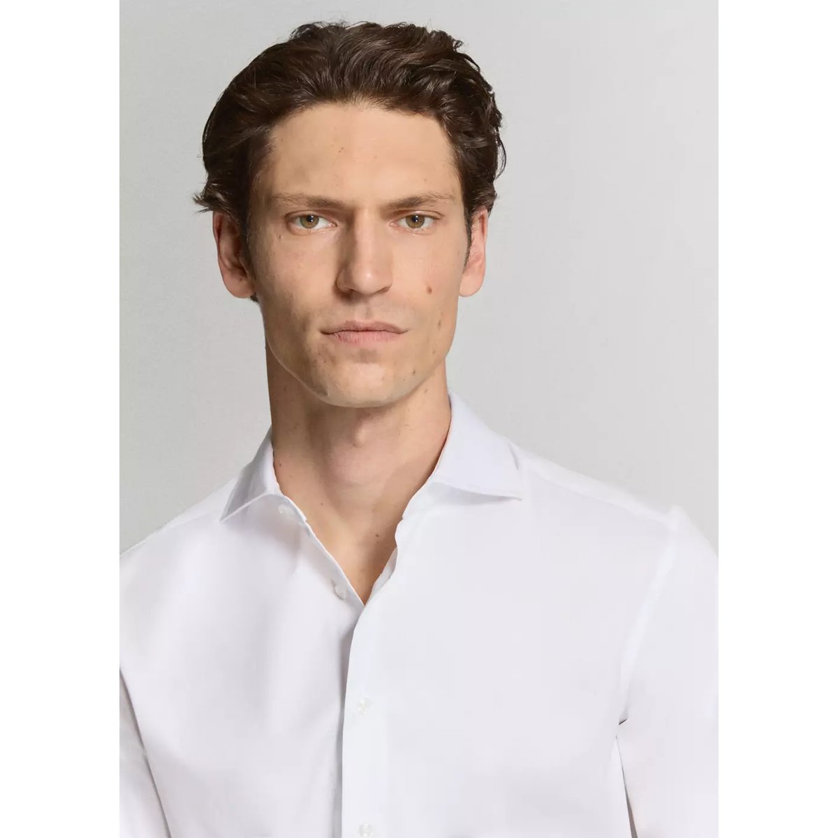Chemise costume slim fit 100 % coton blanc, MANGO MAN