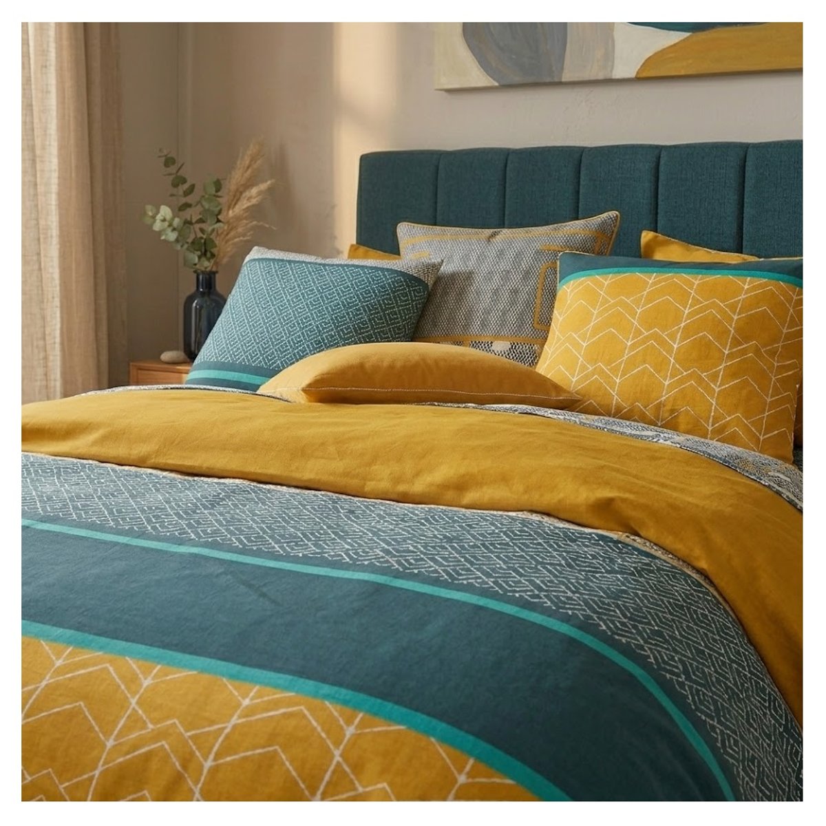 Parure de lit Collection Lupin jaune, EDEN