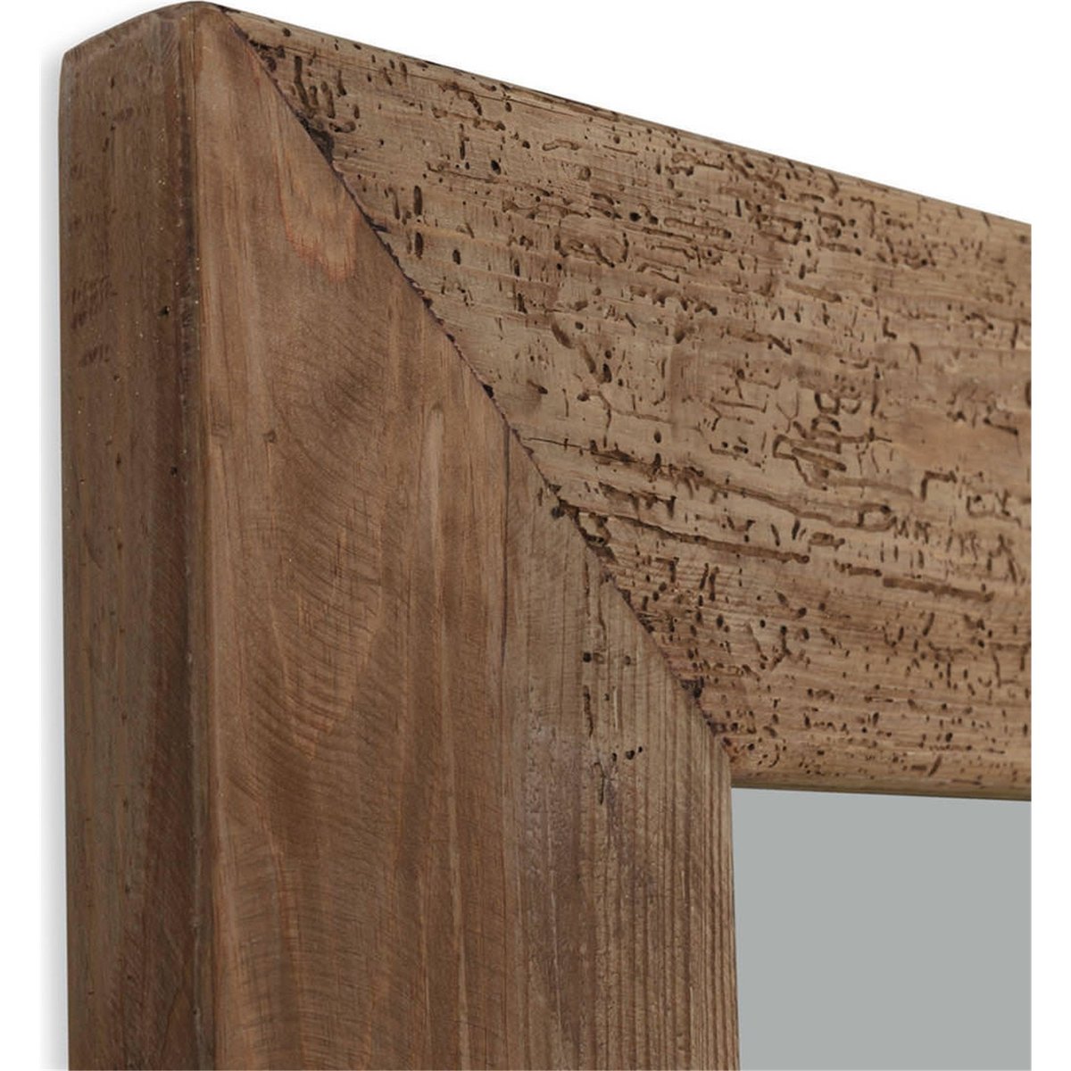 Miroir en pin, Finition vieillie rustique naturel vieilli, RECOLLECTION