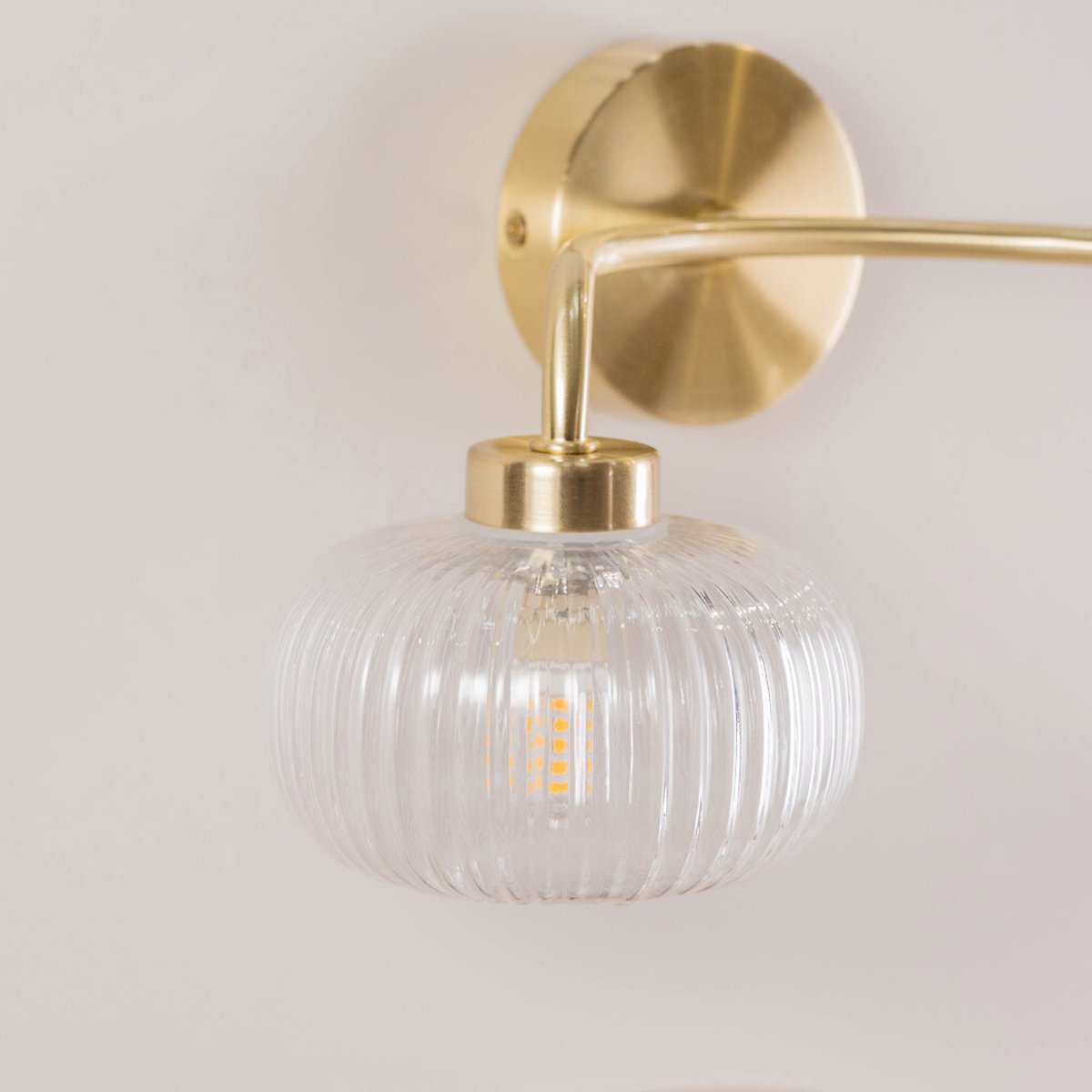 Arran 2-Light Bathroom Wall Light in Brass gold-coloured, SO'HOME