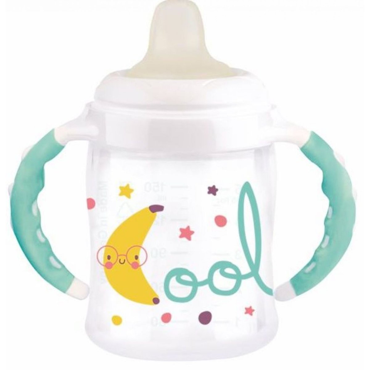 Tasse embout bec souple 150ml avec poignées couleur unique, TIGEX