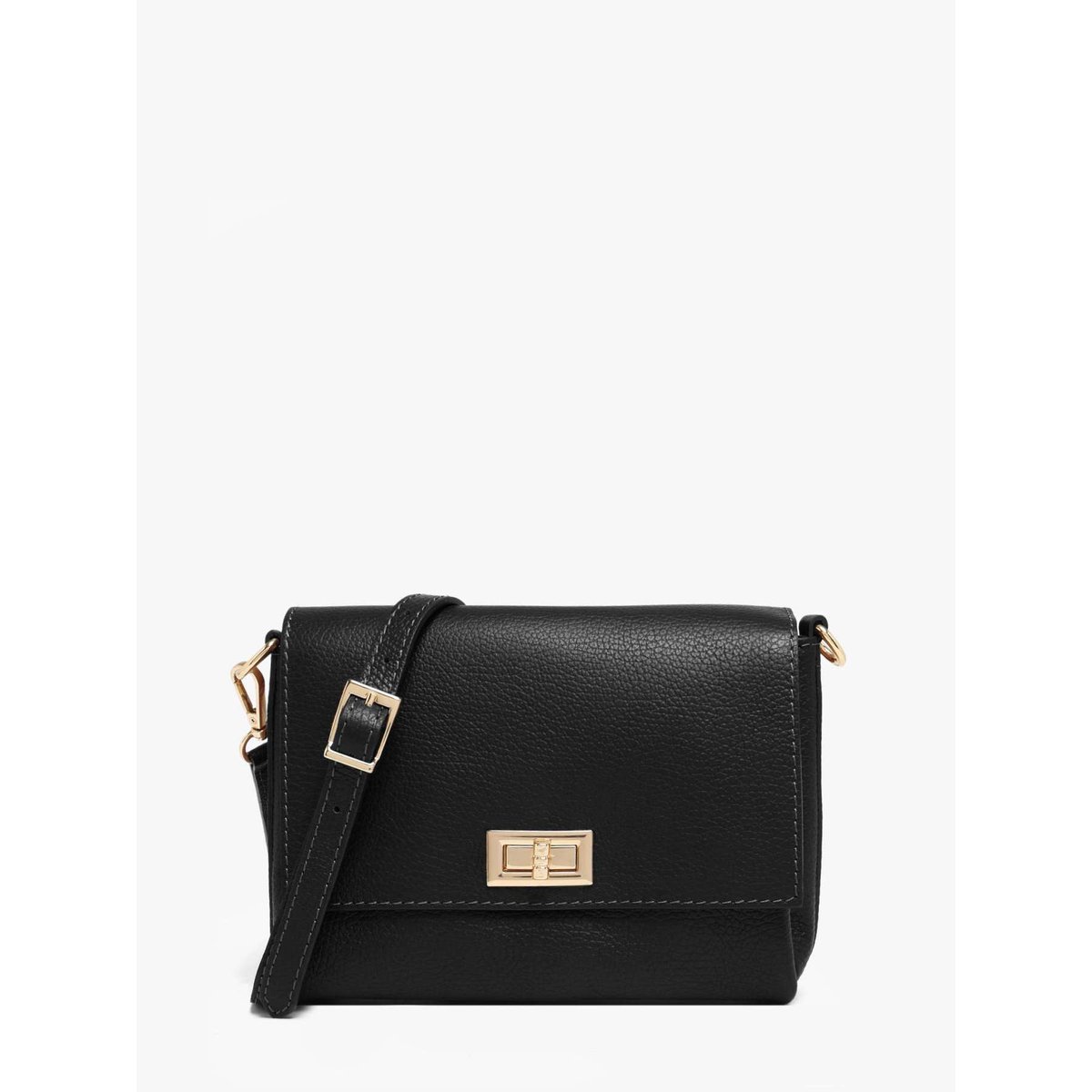Sac bandoulière Caviar cuir nero, MILANO