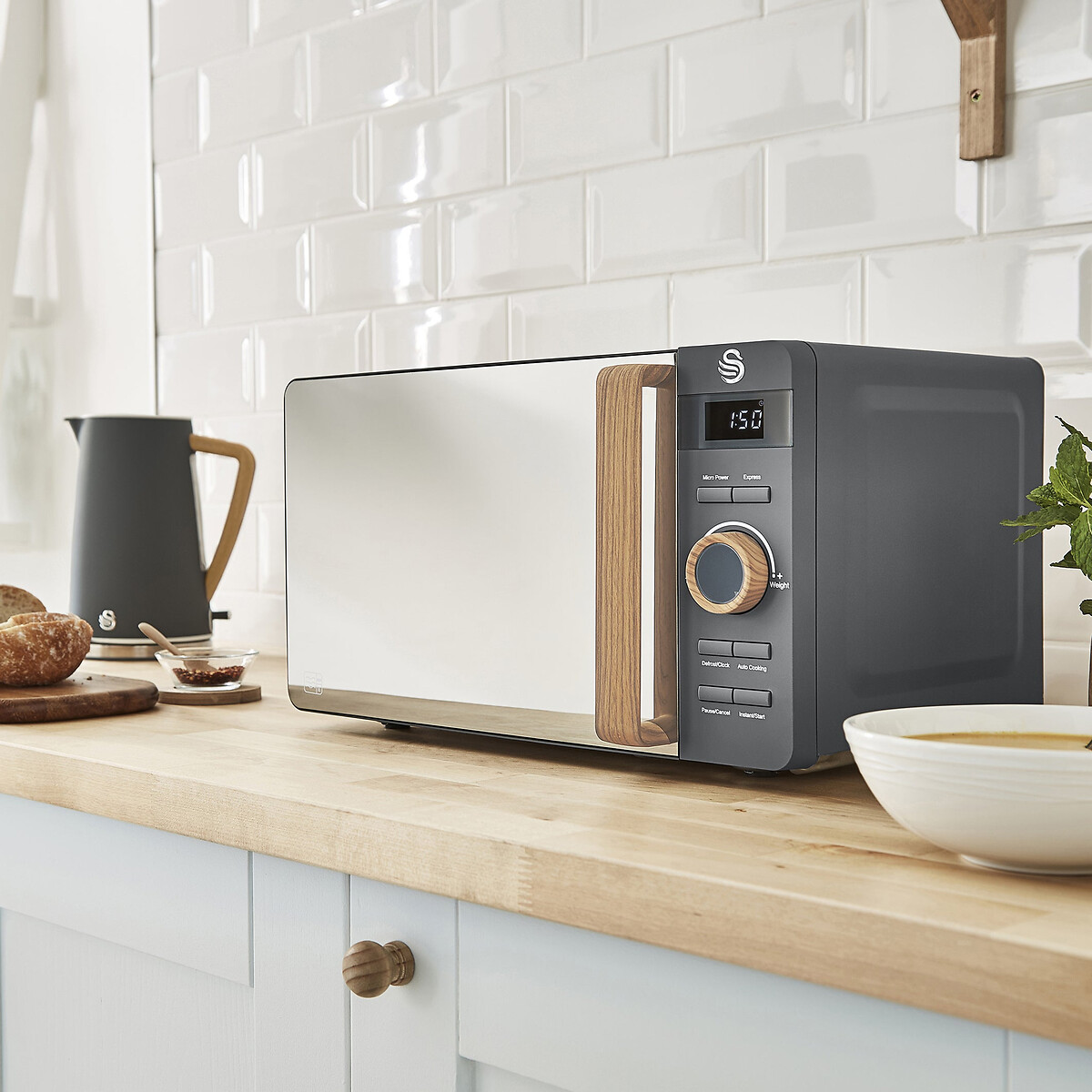 Nordic 20L Digital Microwave - SM22036L grey, SWAN