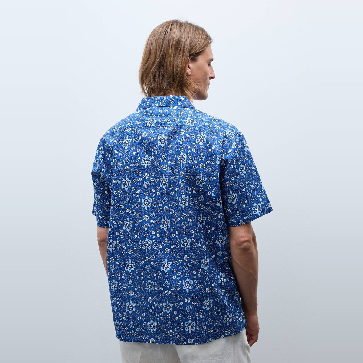 Chemise manches courtes imprimé en coton BIO GOTS nautique, MONOPRIX