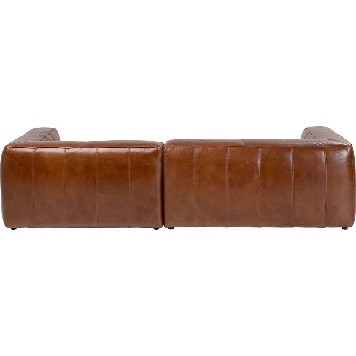Canapé d'angle en cuir, CUBETTO marron, KARE DESIGN