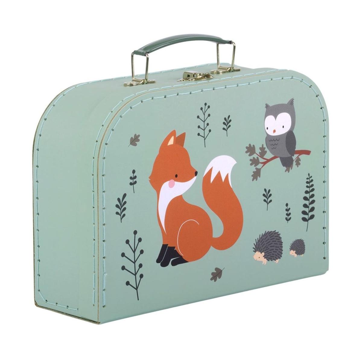 Set de 2 valisettes de rangement vert d'eau, orange, noir, A LITTLE LOVELY COMPANY