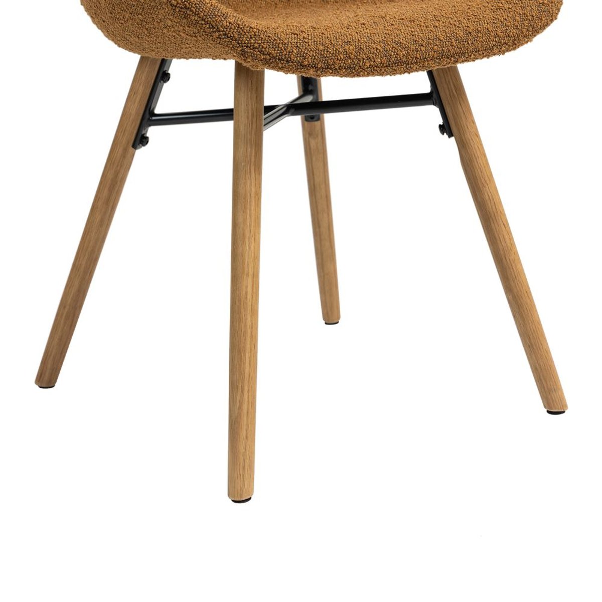 Chaise repas effet bouclette écru cuivre, ZAGO