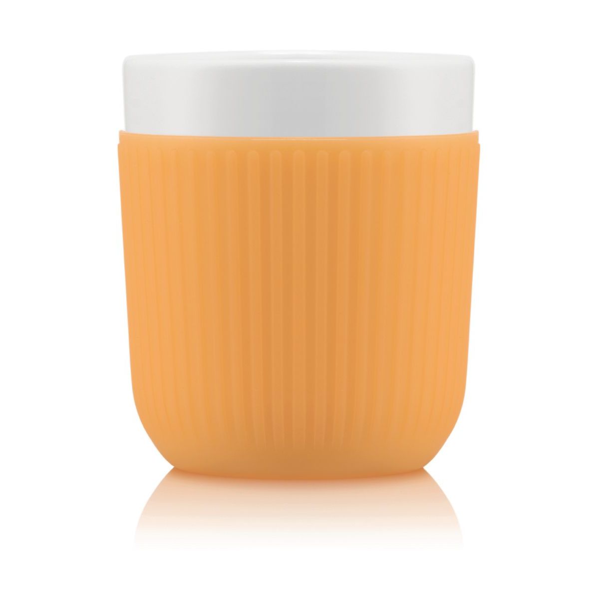 Set DOURO 2 tasses porcelaine avec manchon jaune, BODUM