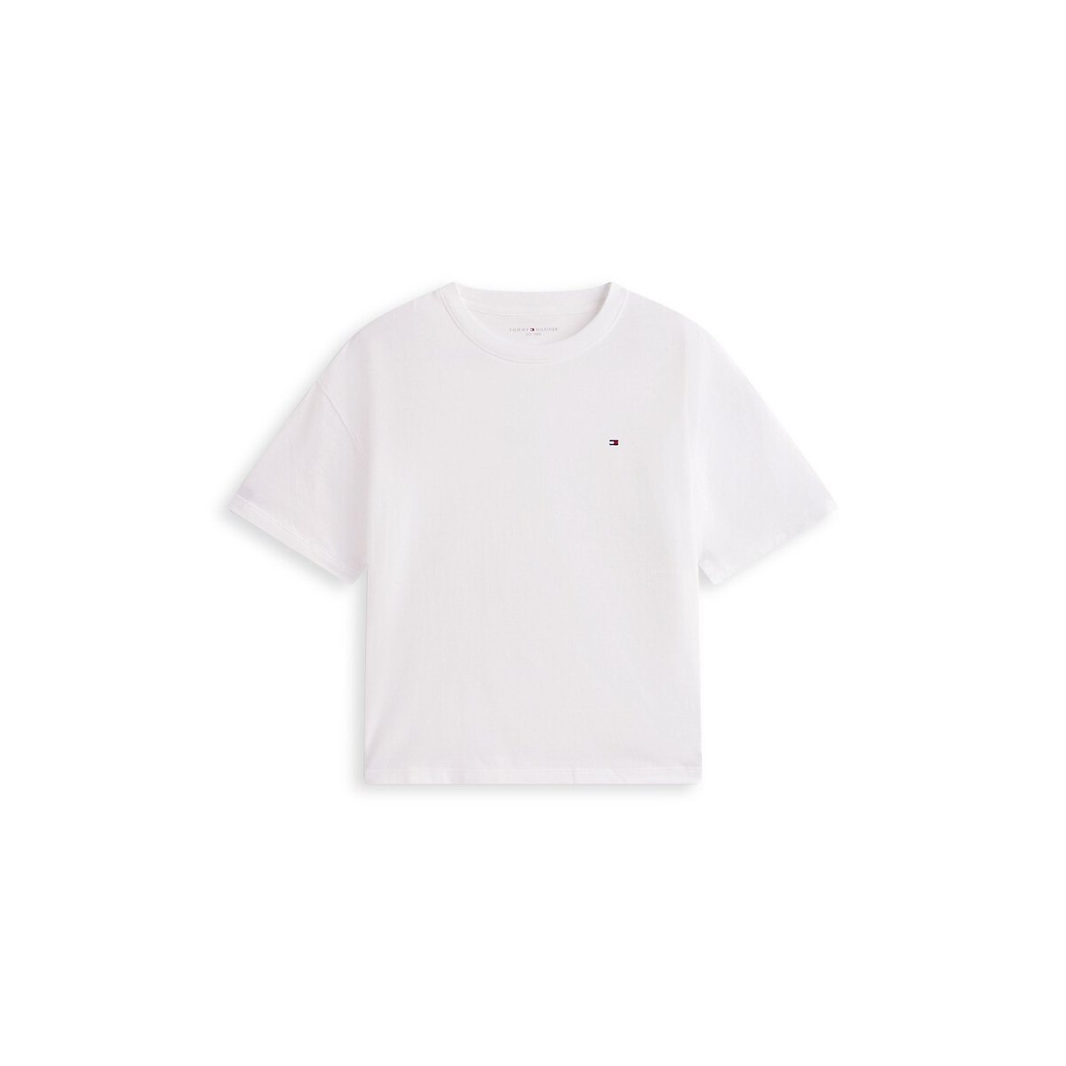 Pyjashort en coton TH Essentials ecru + bleu, TOMMY HILFIGER