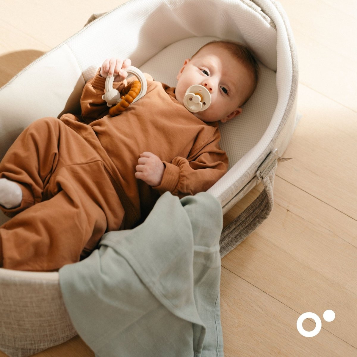 Lot de langes bébé en gaze de coton vert, BABYMOOV