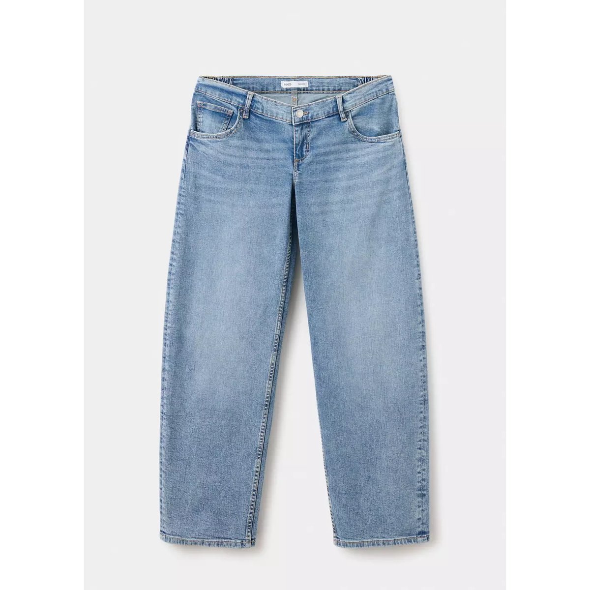 Jean balloon de grossesse bleu moyen, MANGO