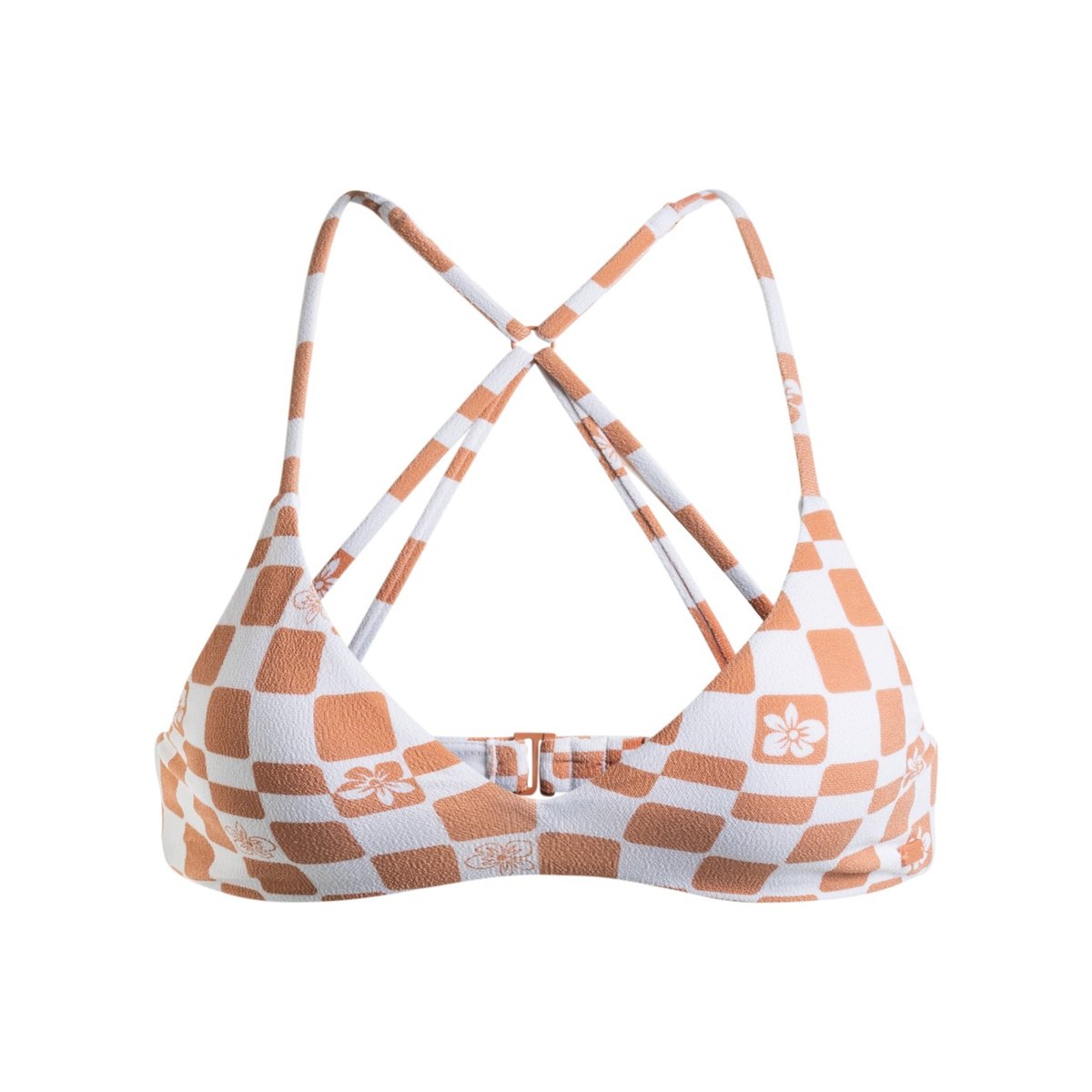 Haut de maillot de bain bikini triangle CHECK IT. marron cork flower box, ROXY