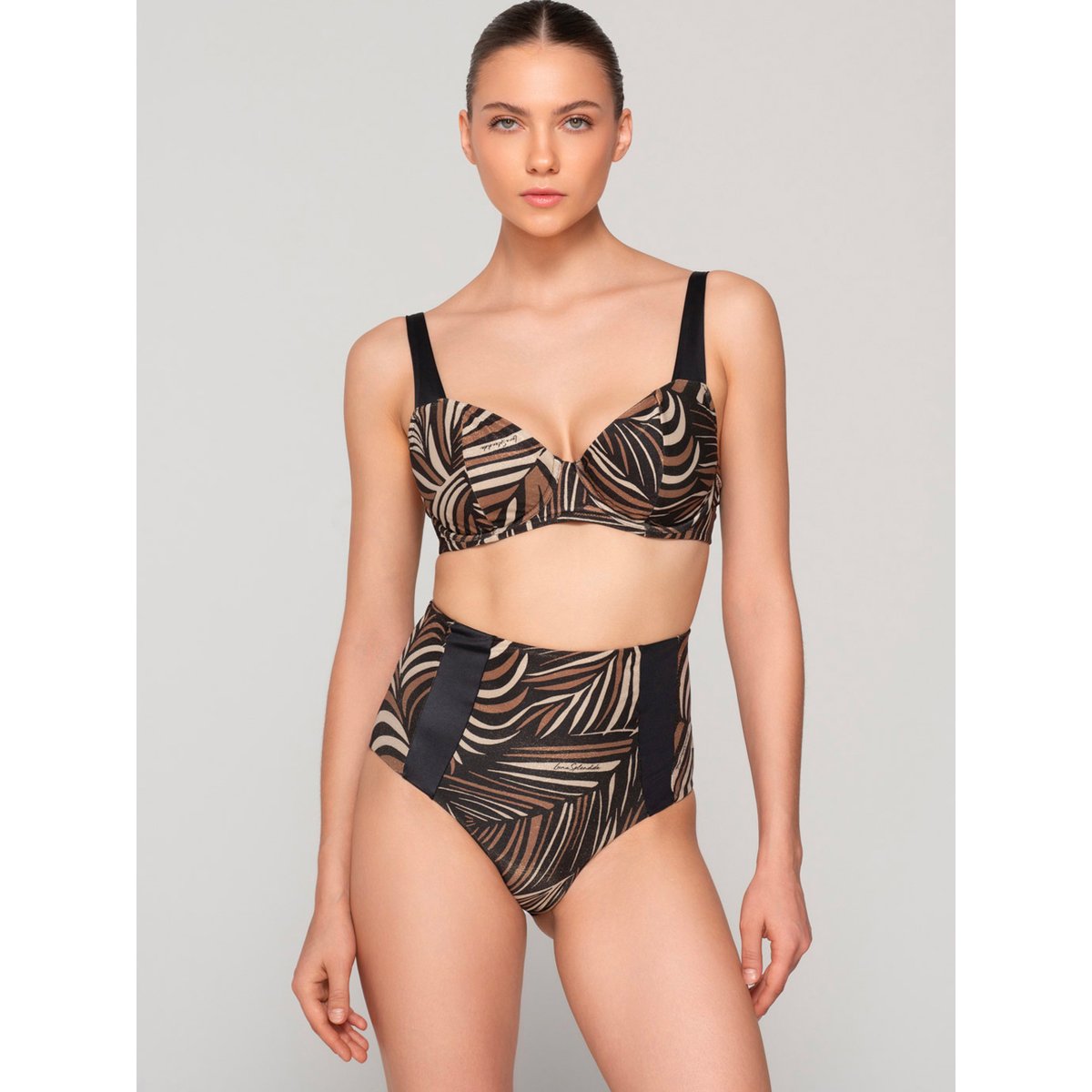 Bas maillot slip de bain taille haute MARTINI imprimé, LUNA SPLENDIDA