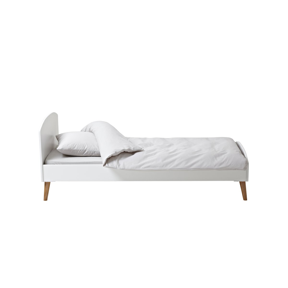 Lit enfant LIGNE CONFETTI blanc/bois, VERTBAUDET