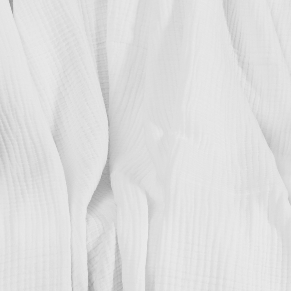 Plaid gansé en gaze de coton LOFT blanc, SENSEI MAISON