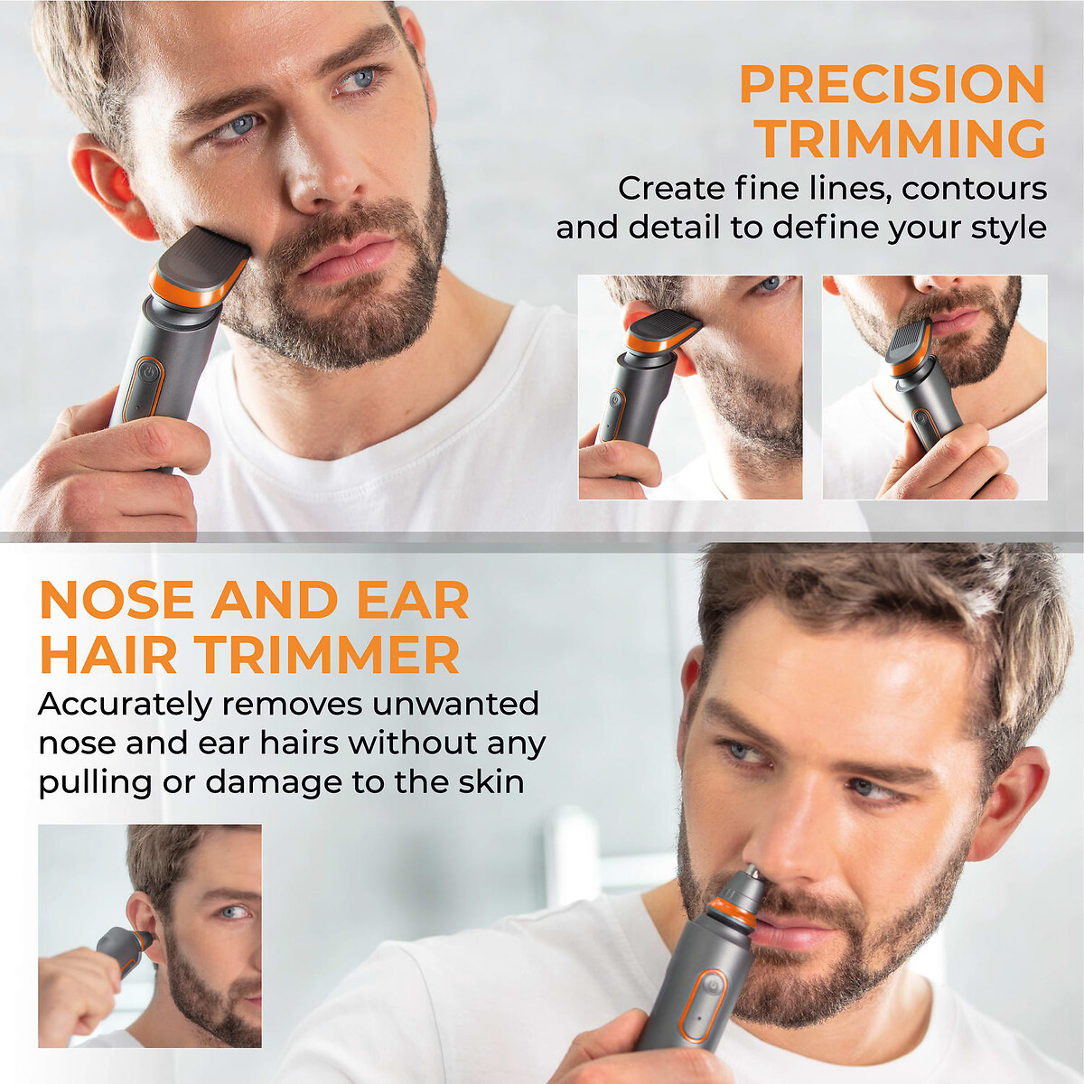 Titan Men's 3-in-1 Cordless Shaver Set - C81085ORG titanium, CARMEN